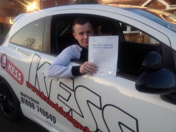 Thanks to Eamon I passed my test first time. I would recommend KESS Driving to anyone. Eamon is a great driving instructor and helps you gain a lot of confidence when driving

Thanks...