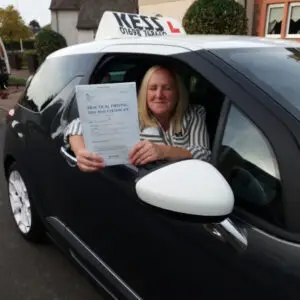 Ann passed her test with automatic driving lessons from Kess Driving School Bellshill