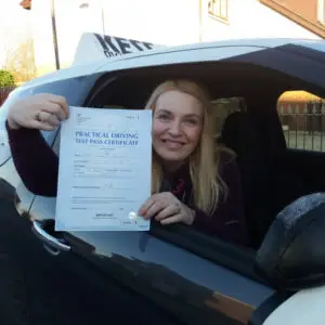 Leanne passed her test with automatic driving lessons from Kess Driving School Bellshill